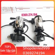 CÓ VIDEO Đèn Pha LED Bi Cầu Mini H4 M01B 37w Chỉnh Được Pha Cao Thấp